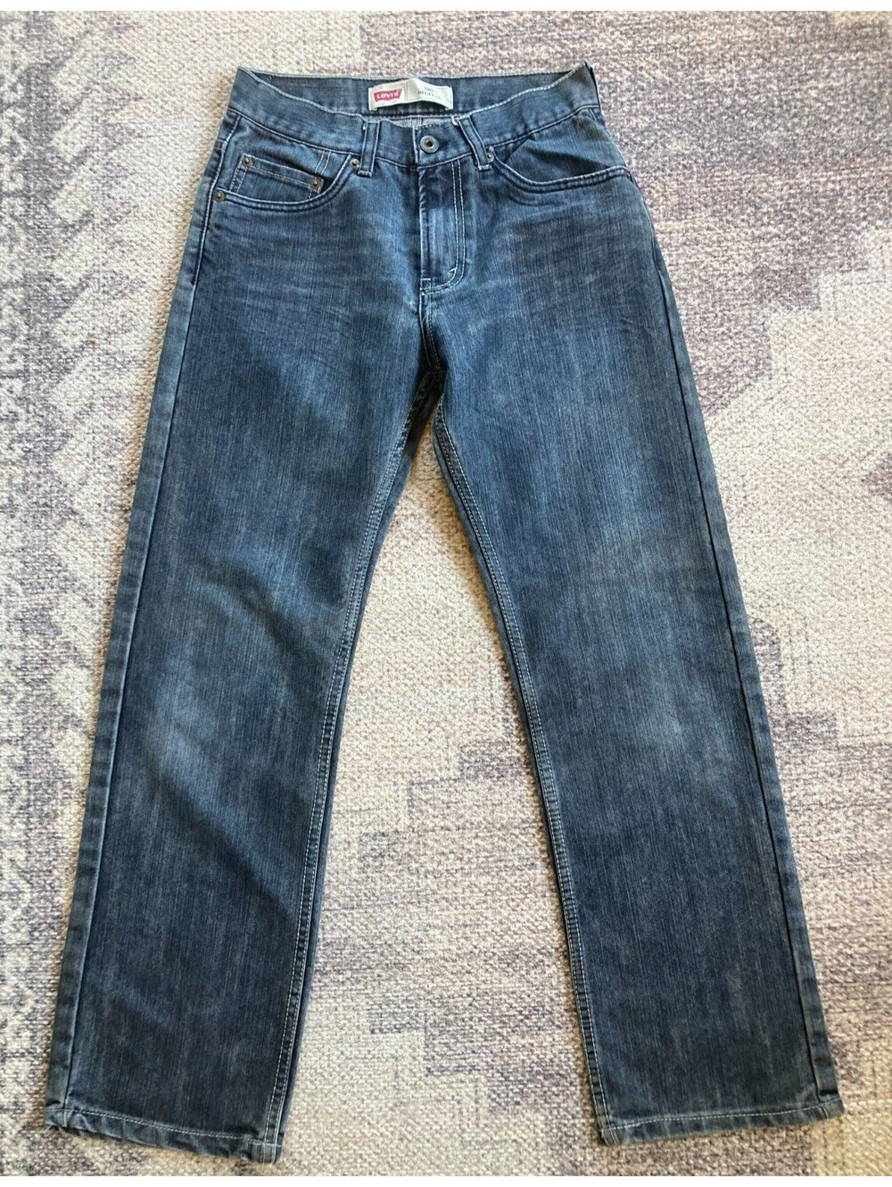 Levis 505 Jeans 25 waist /leg 27 Straight Regular Jeans Womens Blue 14 Slim